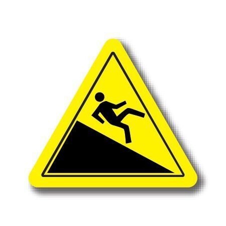 Ergomat 12in TRIANGLE SIGNS - Pedestrian-Incline DSV-SIGN 144 #1416 -UEN